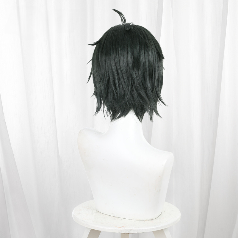 Tadashi Yamaguchi Dark Green Scalp-top Short Styled Cosplay Wig for Haikyu!! - 343I - image 5