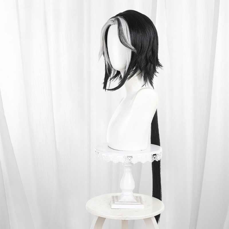 Wuchen Black-white Scalp-top Low Ponytail Styled Cosplay Wig for Naraka: Bladepoint - 552G - image 2