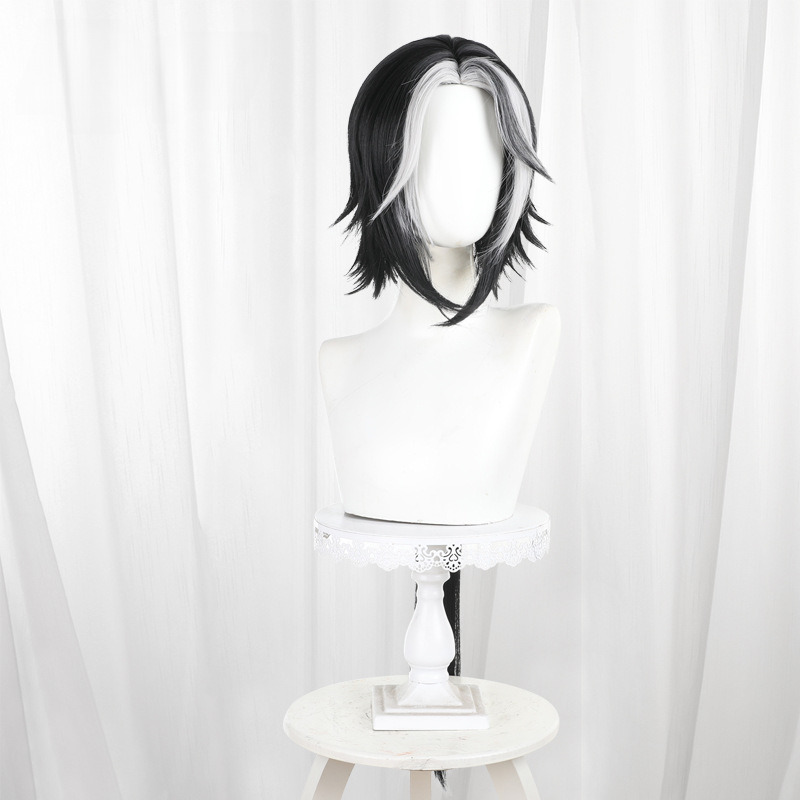 Wuchen Black-white Scalp-top Low Ponytail Styled Cosplay Wig for Naraka: Bladepoint - 552G - image 3
