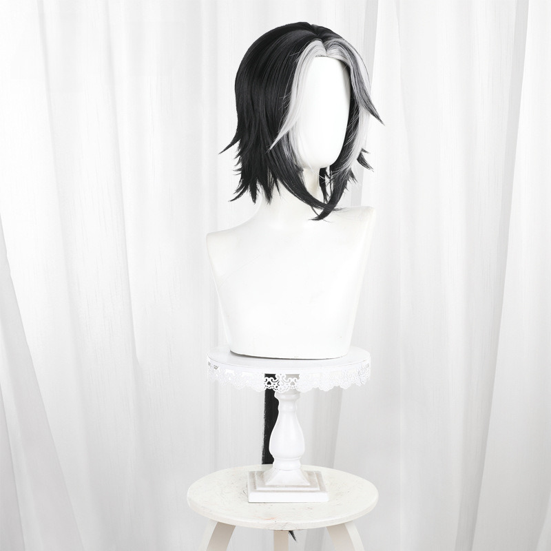 Wuchen Black-white Scalp-top Low Ponytail Styled Cosplay Wig for Naraka: Bladepoint - 552G - image 4