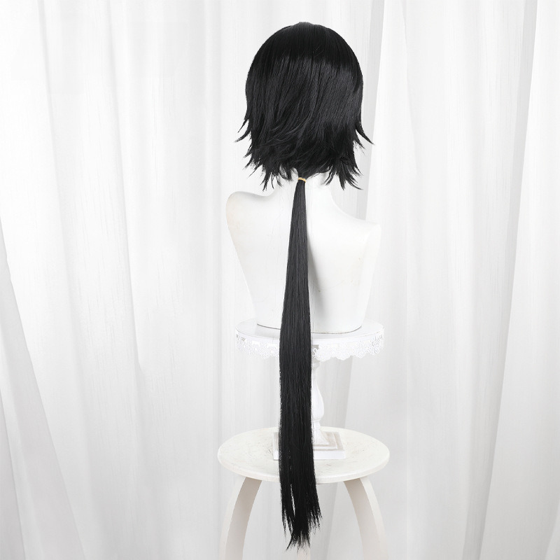 Wuchen Black-white Scalp-top Low Ponytail Styled Cosplay Wig for Naraka: Bladepoint - 552G - image 5