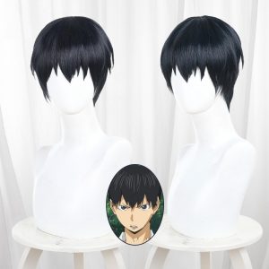Tobio Kageyama Blue Scalp-top Short Cosplay Wig for Haikyu!! - 343G - image 1