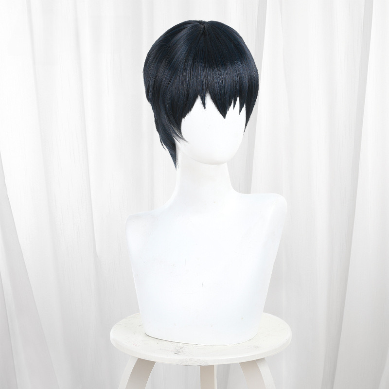 Tobio Kageyama Blue Scalp-top Short Cosplay Wig for Haikyu!! - 343G - image 2