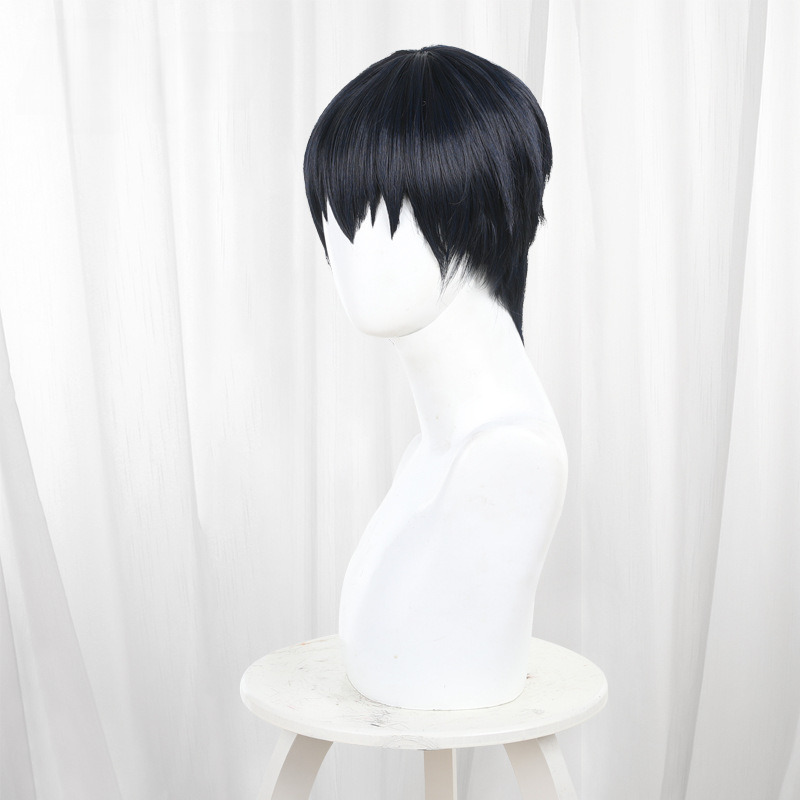 Tobio Kageyama Blue Scalp-top Short Cosplay Wig for Haikyu!! - 343G - image 3