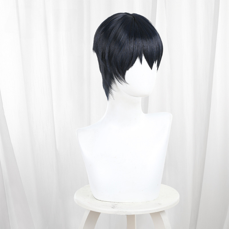 Tobio Kageyama Blue Scalp-top Short Cosplay Wig for Haikyu!! - 343G - image 4