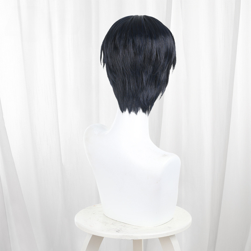 Tobio Kageyama Blue Scalp-top Short Cosplay Wig for Haikyu!! - 343G - image 5