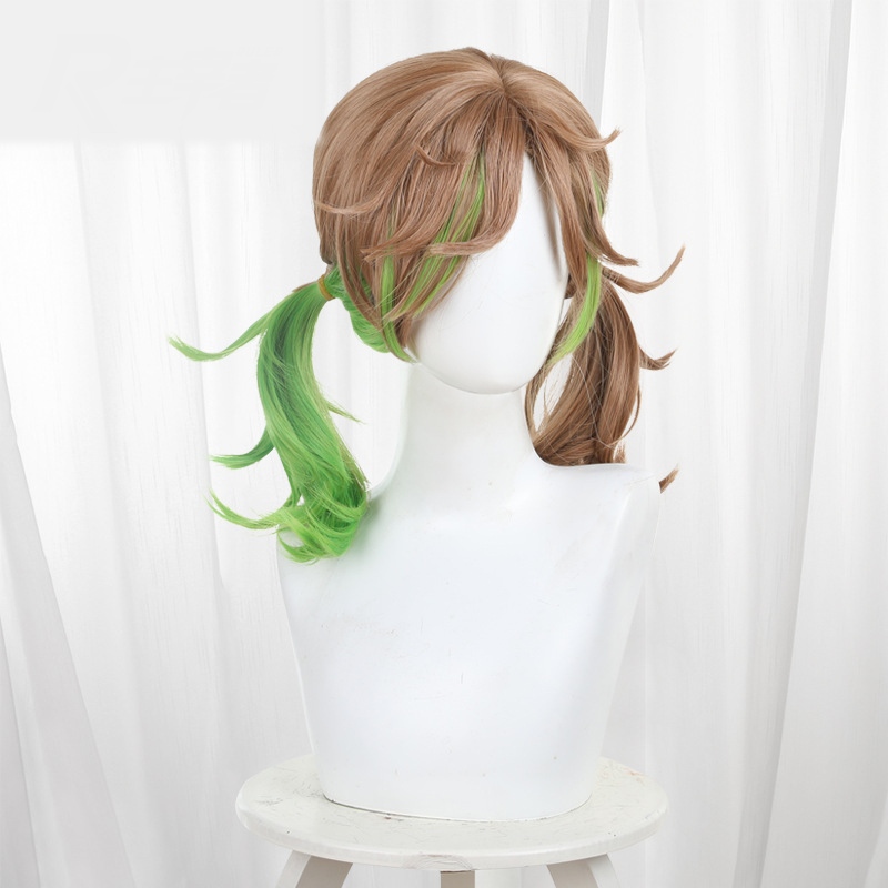 Cheerleader Brown-green Highlighted Twin Ponytail Cosplay Wig for Identity V - 476YD - Image 2