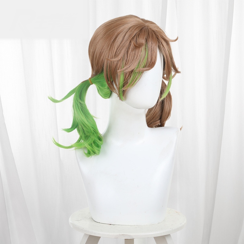 Cheerleader Brown-green Highlighted Twin Ponytail Cosplay Wig for Identity V - 476YD - Image 3