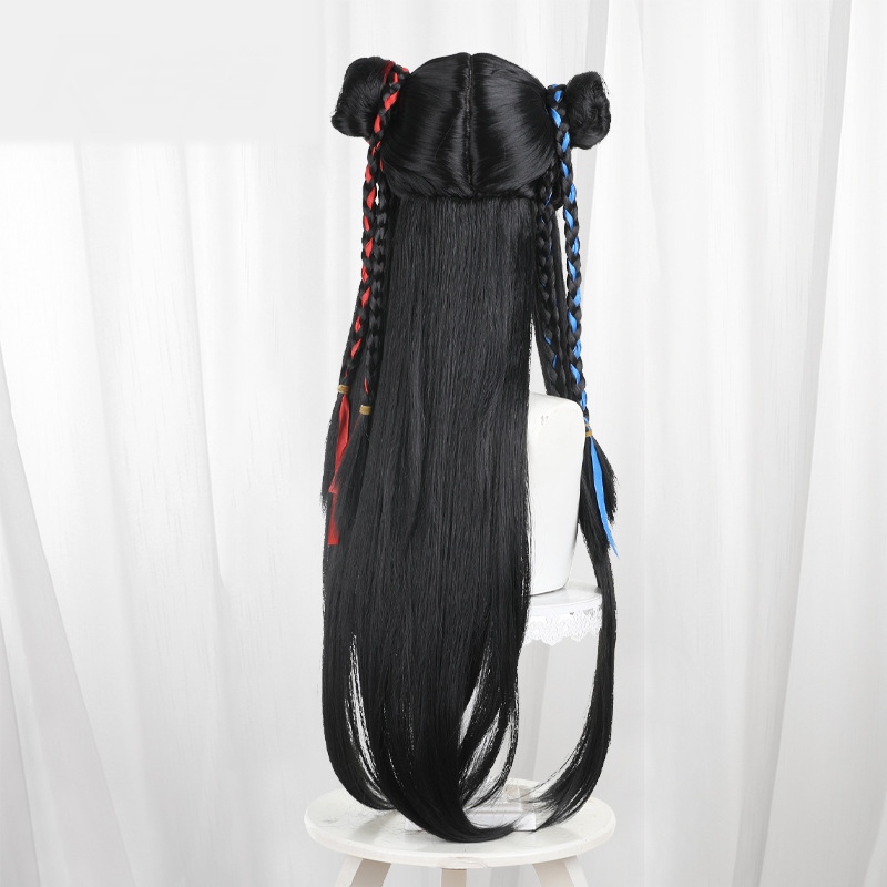 Ne Zha Braided Long Styled Cosplay Wig for Naraka: Bladepoint - 552AB - Image 4