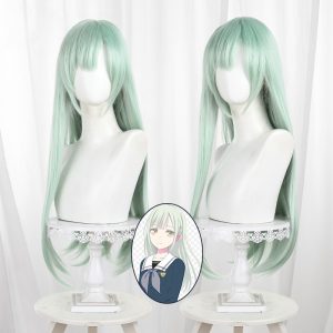 Mutsumi Wakaba Light Green Scalp-top Long Straight Cosplay Wig for BanG Dream! - 586B - image 1