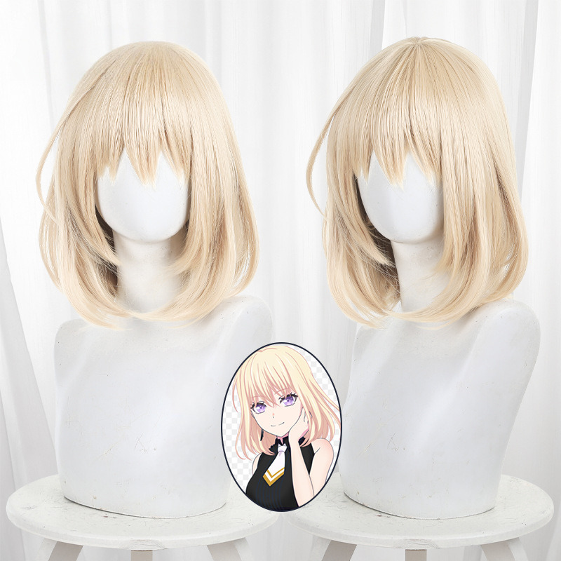 Uika Misumi Platinum Blonde Bob Short Cosplay Wig for BanG Dream! - 586A - image 1