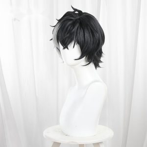 Zhu Highlighted Scalp-top Short Flipped Cosplay Wig for Guilongchao - 585B