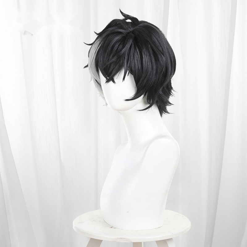 Zhu Highlighted Scalp-top Short Flipped Cosplay Wig for Guilongchao - 585B