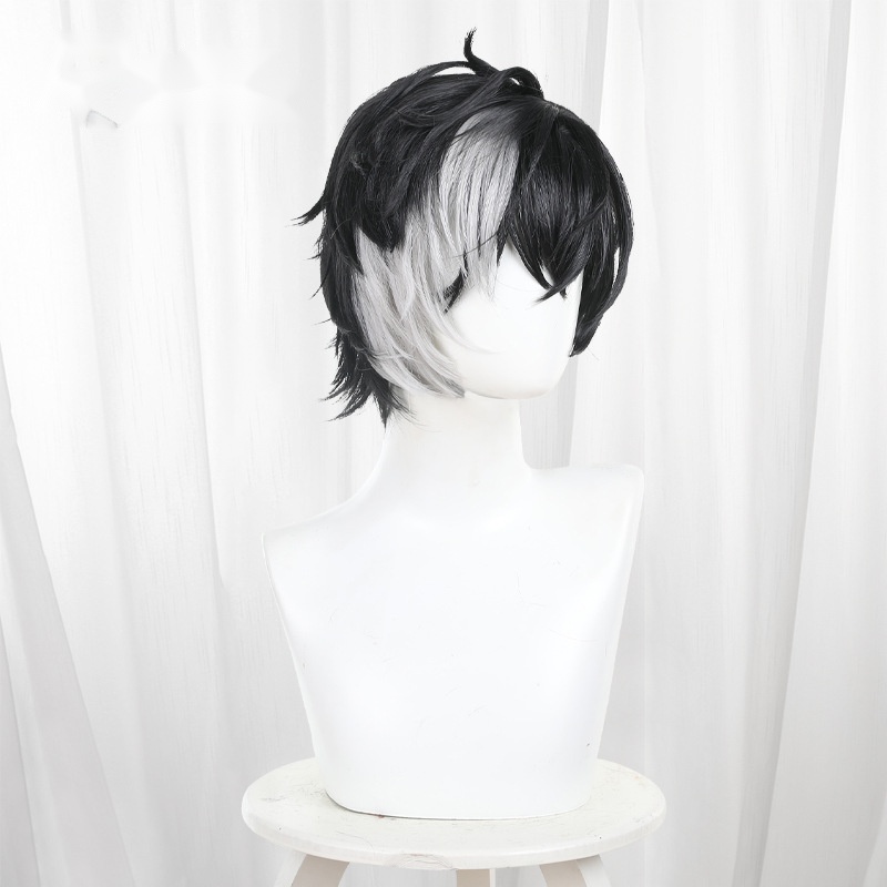 Zhu Highlighted Scalp-top Short Flipped Cosplay Wig for Guilongchao - 585B - Image 3
