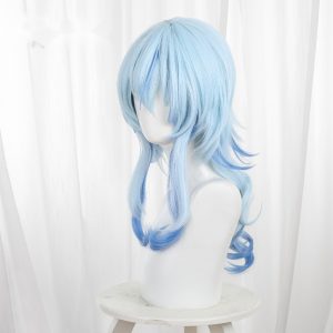 The Shorekeeper Sky Blue Gradient Scalp-top Medium-length Cosplay Wig for Wuthering Waves - 572G