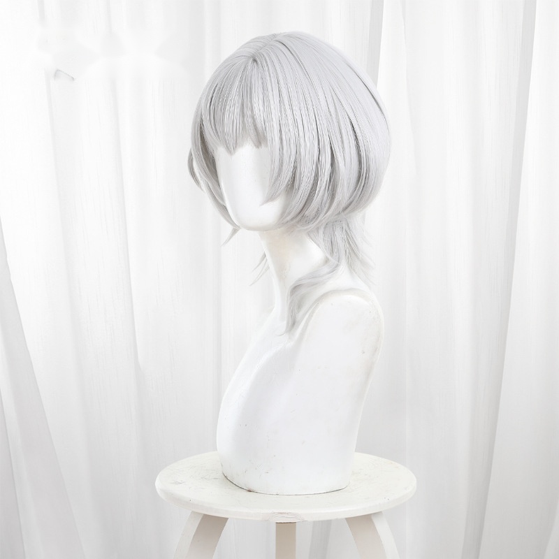 Rana Kaname Silver Gray Medium-length Jellyfish Cut Cosplay Wig for BanG Dream! - 586G