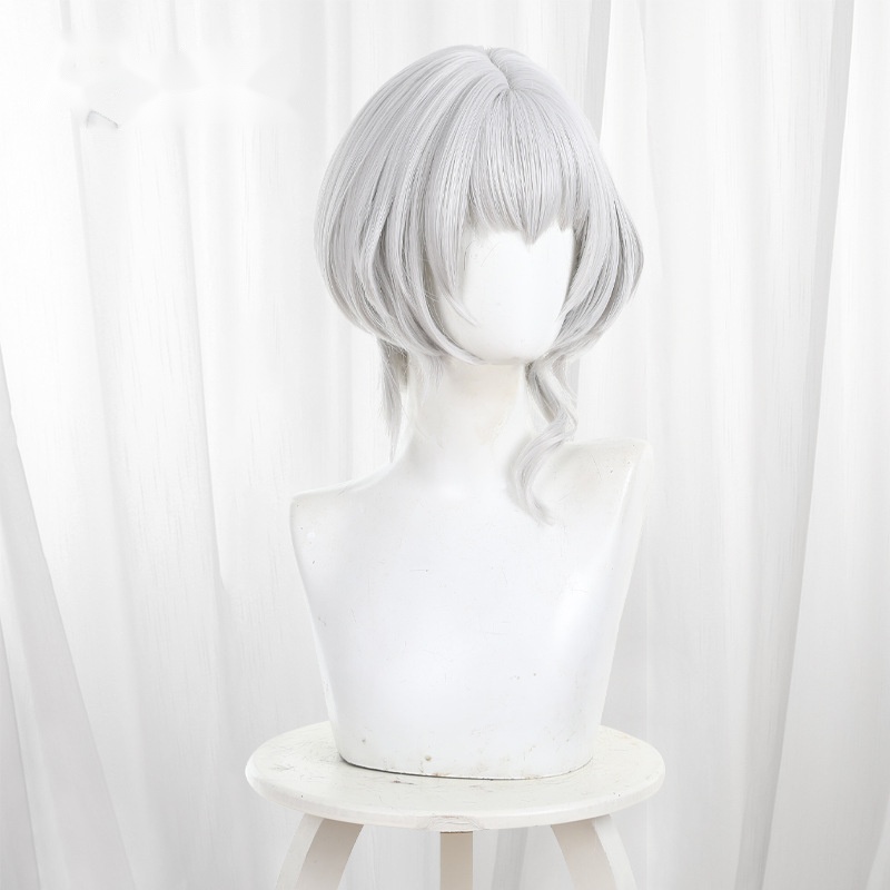 Rana Kaname Silver Gray Medium-length Jellyfish Cut Cosplay Wig for BanG Dream! - 586G - Image 2