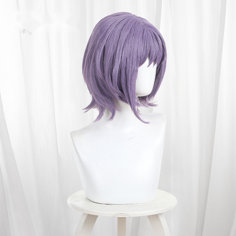 Nyamu Yutenji Gray-purple Scalp-top Short Cosplay Wig for BanG Dream! - 586D - Image 3