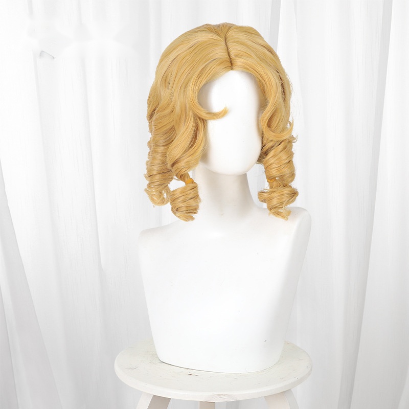 Cheerleader Golden Blonde Ringlet Curls Cosplay Wig for Identity V - 476YE - Image 2