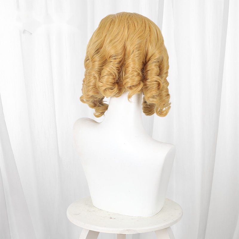 Cheerleader Golden Blonde Ringlet Curls Cosplay Wig for Identity V - 476YE - Image 4