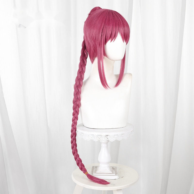 Lu Shaotang Rose Red Clip-in Braided Ponytail Cosplay Wig for Sakamoto Days - 588C - Image 3