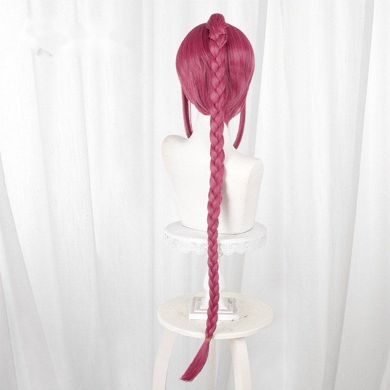 Lu Shaotang Rose Red Clip-in Braided Ponytail Cosplay Wig for Sakamoto Days - 588C - Image 4