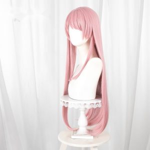 Anon Chihaya Pink Scalp-top Long Straight Cosplay Wig for BanG Dream! - 586F