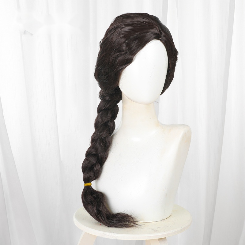 Elphaba Dark Brown Braided Long Cosplay Wig for Wicked - 336J - Image 2
