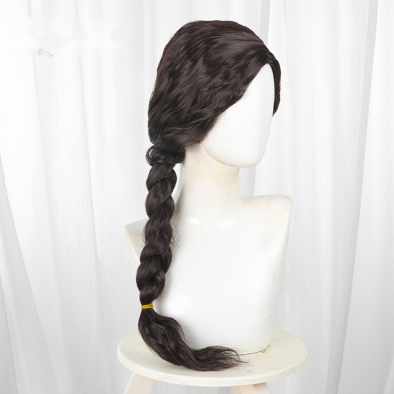 Elphaba Dark Brown Braided Long Cosplay Wig for Wicked - 336J - Image 3
