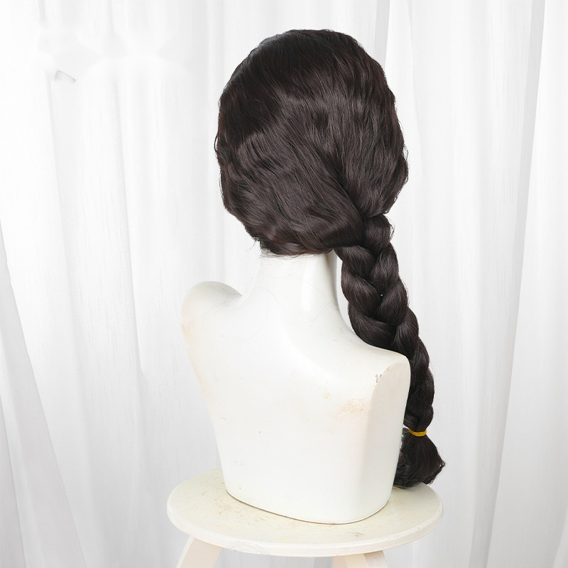 Elphaba Dark Brown Braided Long Cosplay Wig for Wicked - 336J - Image 4