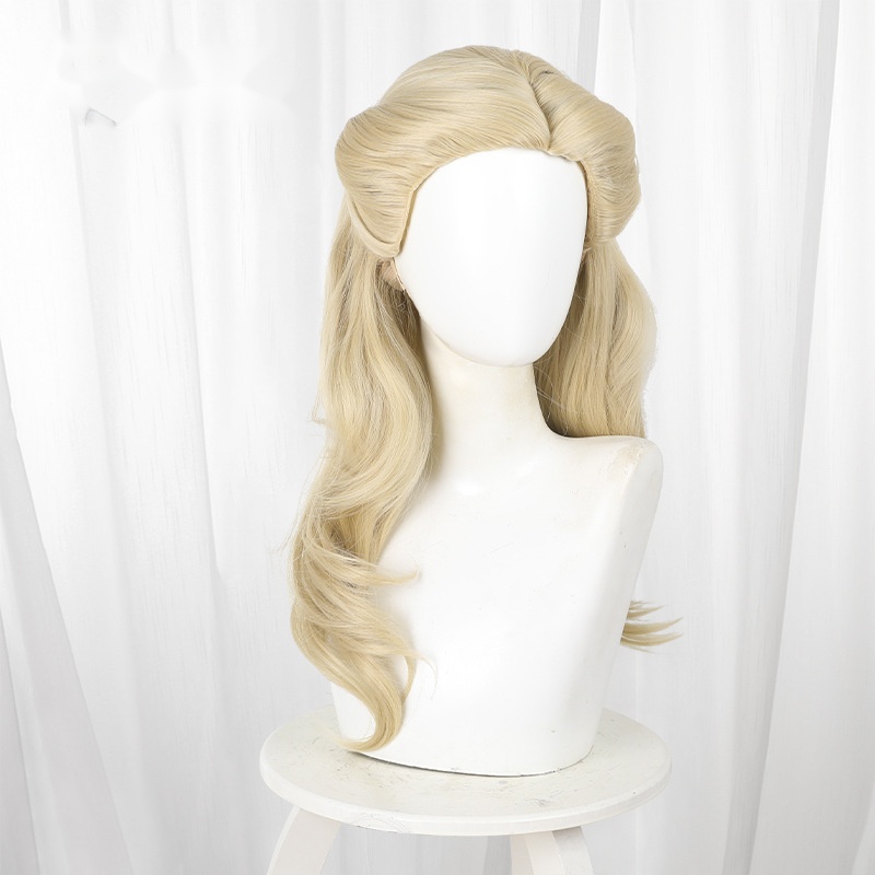Glinda Ash Blonde Scalp-top Long Wavy Cosplay Wig for Wicked - 336K - Image 2