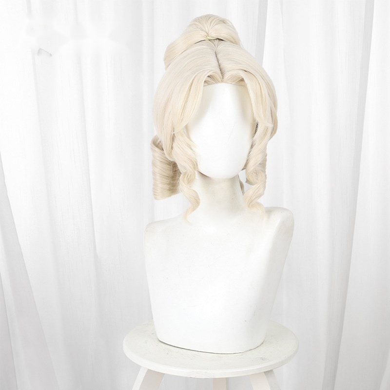 Alice Light Blonde Ringlet Curls Cosplay Wig for Identity V - 476XB - Image 2