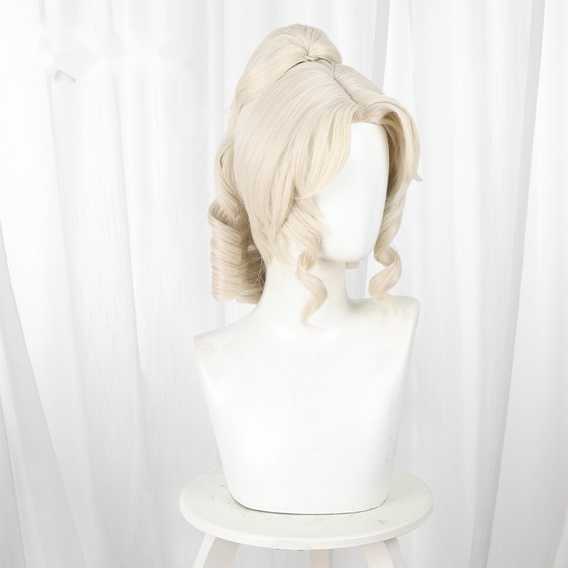 Alice Light Blonde Ringlet Curls Cosplay Wig for Identity V - 476XB - Image 3