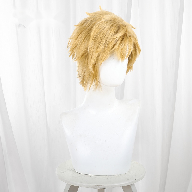 Tsukasa Akeuraji Yellow Short Teased Cosplay Wig for Medalist - 589B - Image 3