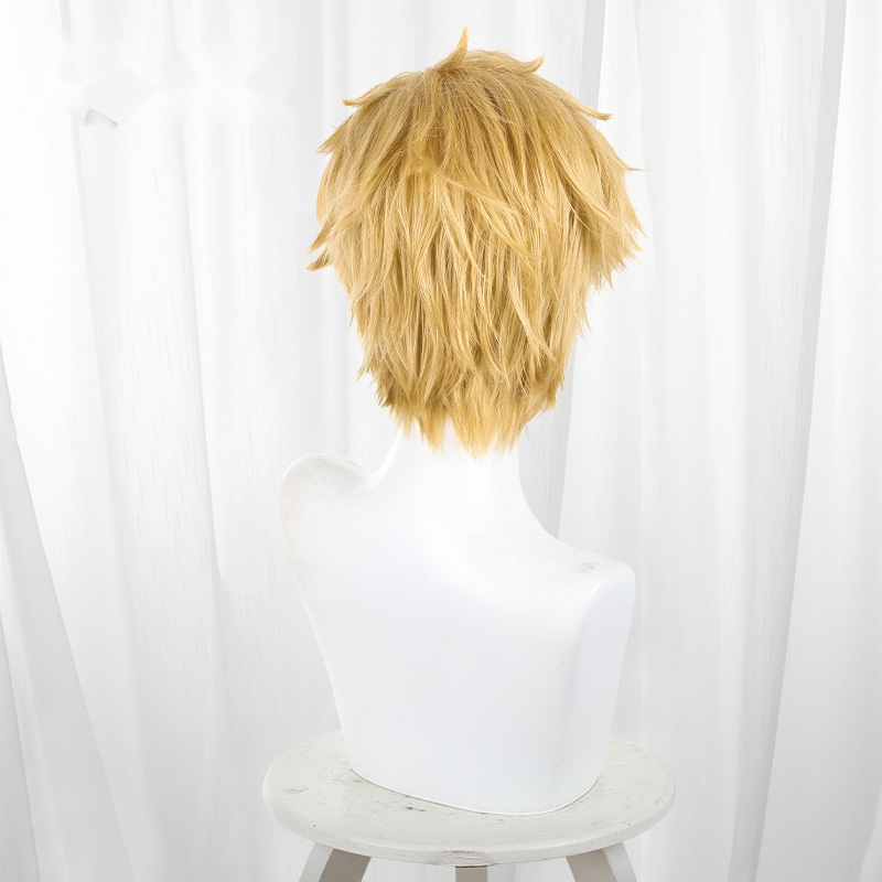 Tsukasa Akeuraji Yellow Short Teased Cosplay Wig for Medalist - 589B - Image 4