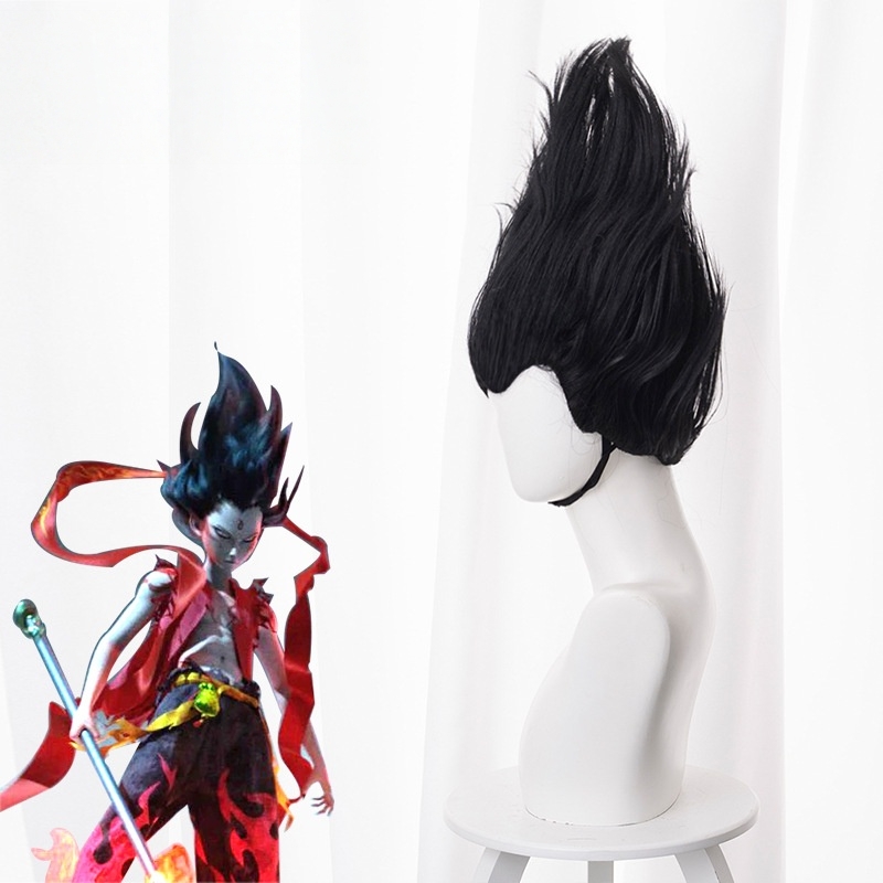 Ne Zha Spiked Cosplay Wig for Ne Zha - 495B - Image 2