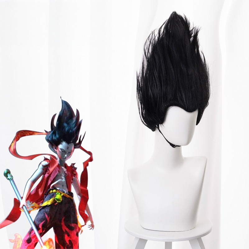 Ne Zha Spiked Cosplay Wig for Ne Zha - 495B - Image 3