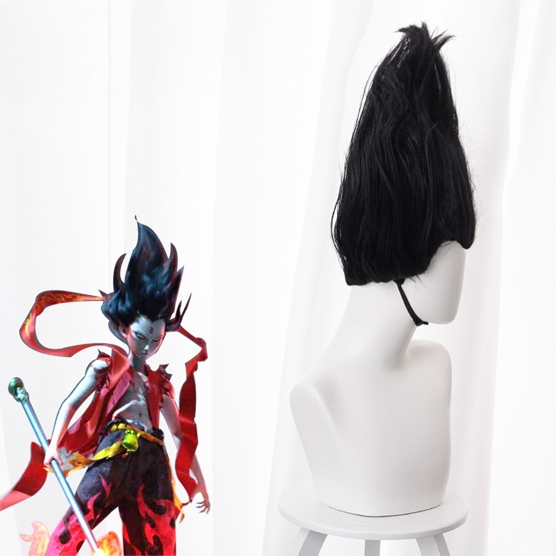 Ne Zha Spiked Cosplay Wig for Ne Zha - 495B - Image 4