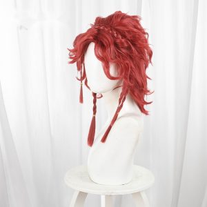 Archer Red Braided Short Curly Cosplay Wig for Identity V - 562T