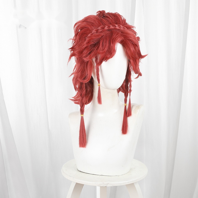 Archer Red Braided Short Curly Cosplay Wig for Identity V - 562T - Image 2