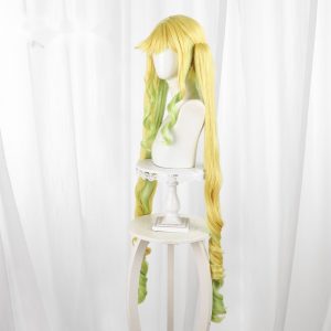 Lilisa Suzunomiya Green Twin Ponytail Cosplay Wig for Rock Is a Lady's Modesty - 593A
