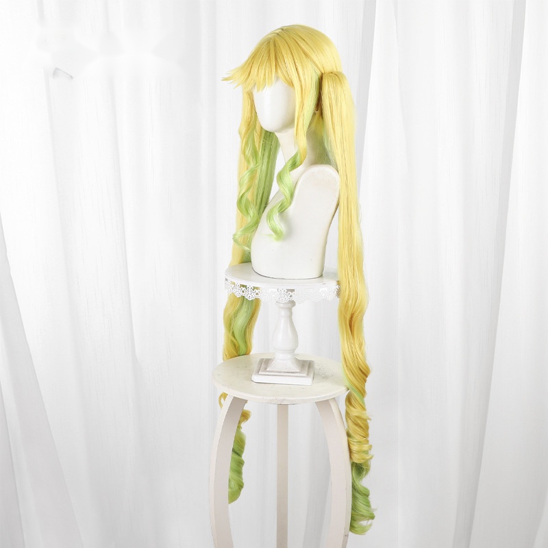 Lilisa Suzunomiya Green Twin Ponytail Cosplay Wig for Rock Is a Lady's Modesty - 593A