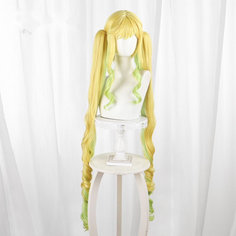 Lilisa Suzunomiya Green Twin Ponytail Cosplay Wig for Rock Is a Lady's Modesty - 593A - Image 2