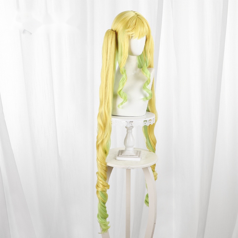Lilisa Suzunomiya Green Twin Ponytail Cosplay Wig for Rock Is a Lady's Modesty - 593A - Image 3