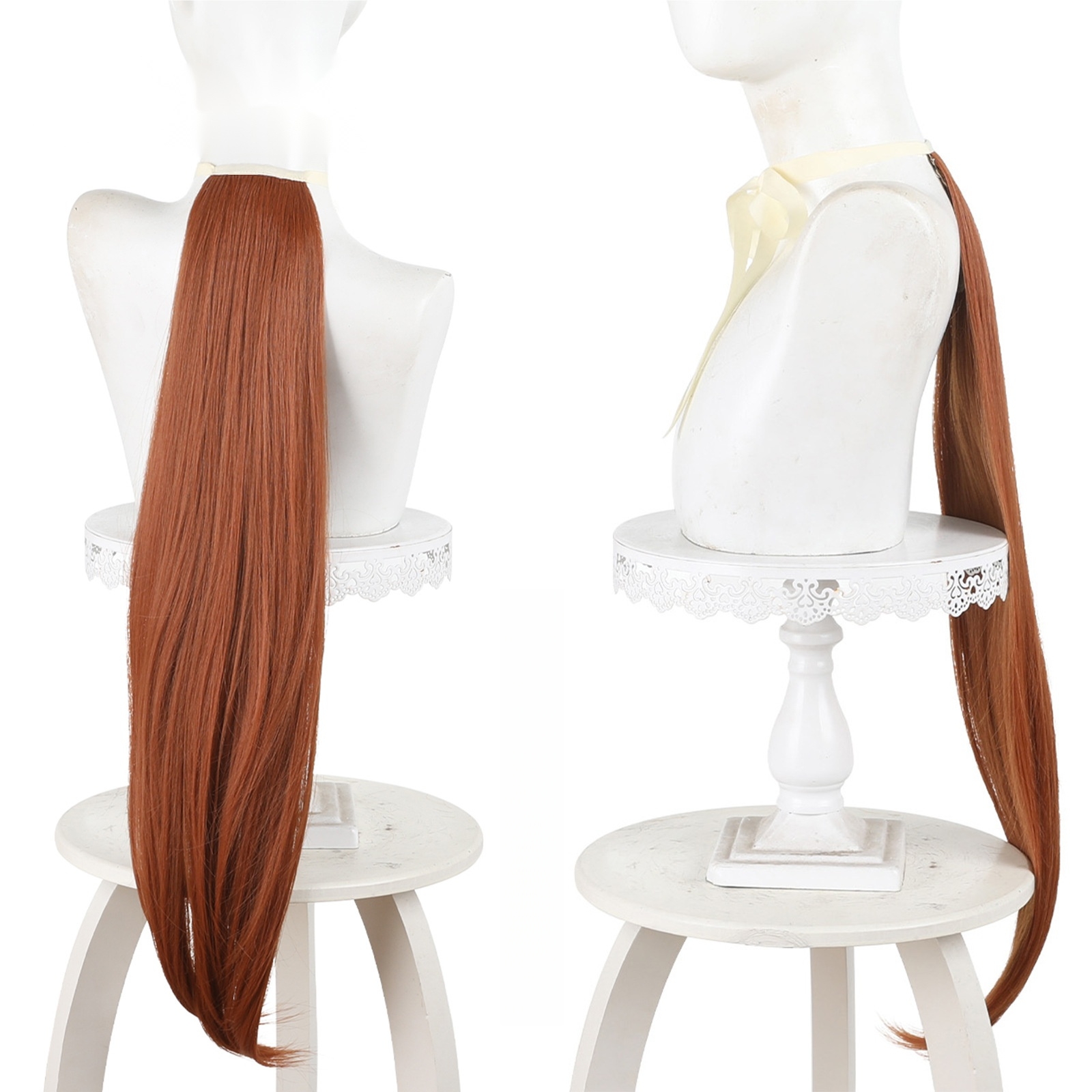 Brand New Light Highlighted Chestnut Short Curly Cosplay Wig for Uma Musume: Cinderella Gray - 516H