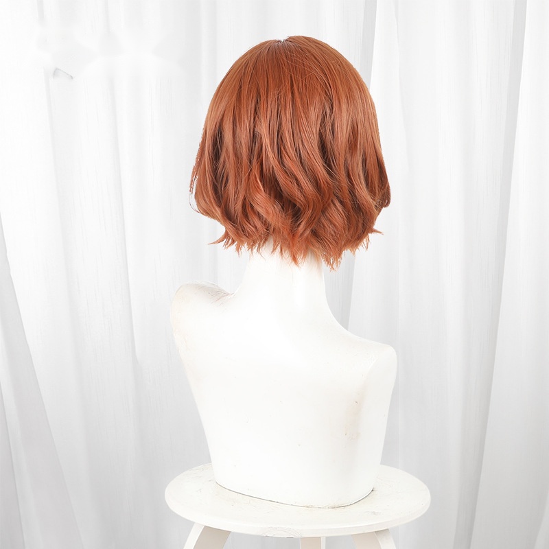 Brand New Light Highlighted Chestnut Short Curly Cosplay Wig for Uma Musume: Cinderella Gray - 516H - Image 4
