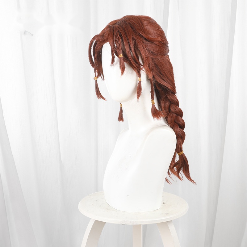 Composer Frederick Kreiburg Reddish Brown Long Wavy Braided Cosplay Wig for Identity V - 476TD