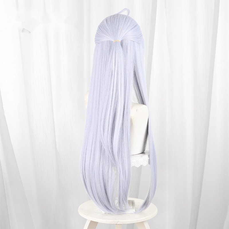 Yi Xuan Silver-white Scalp-top Long Straight Hime Cut Cosplay Wig for Zenless Zone Zero - 551S - Image 4