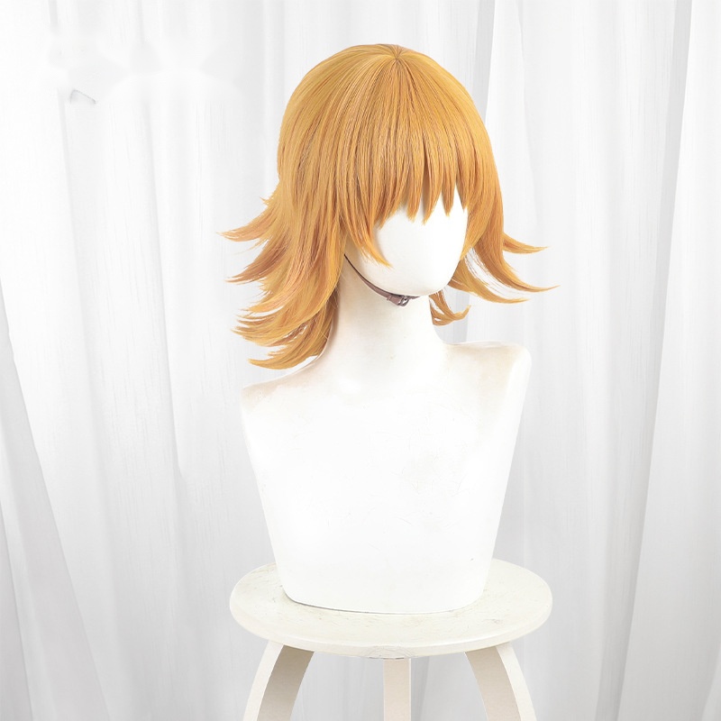 Yaeko Kirihara Yellow Short Flipped Cosplay Wig for Dekin no Mogura: The Earthbound Mole - 596A - Image 3