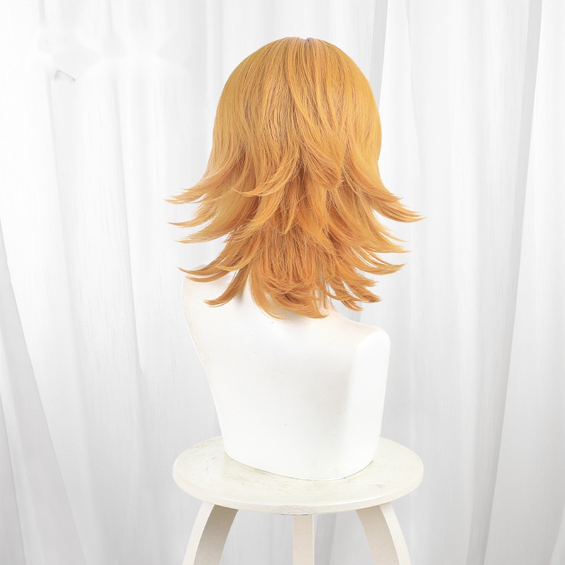 Yaeko Kirihara Yellow Short Flipped Cosplay Wig for Dekin no Mogura: The Earthbound Mole - 596A - Image 4
